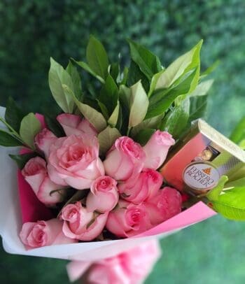 Ramo Devotion  en tonos rosados